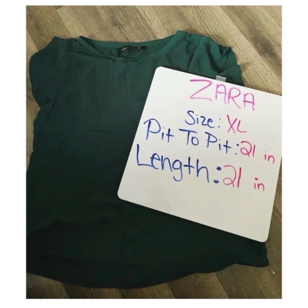 ZARA Green Chiffon Blouse - Picture 5 of 5